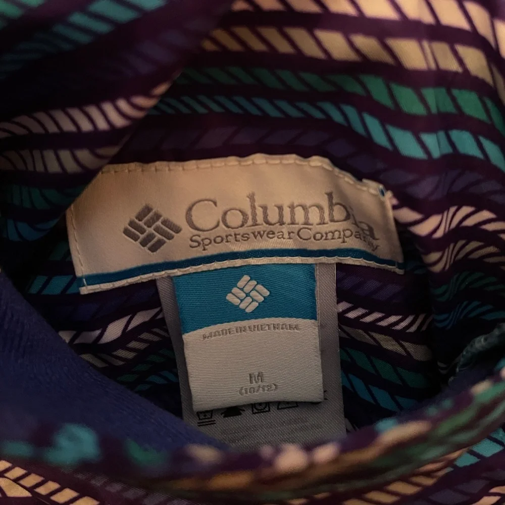 Columbia Reversible Kids' Purple/Turquoise Hooded Coat - Picture 7 of 8